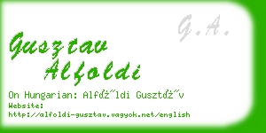 gusztav alfoldi business card